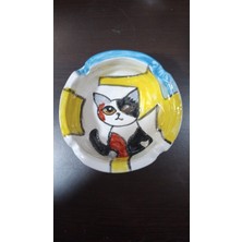 Es Dekor 10CM Çap Küçük Küllük Seramik El Yapımı 1 Adet