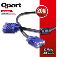 Binbir Göz Bilgisayar Qport Q-VGA20 20MT VGA Kablo