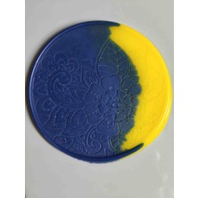 Miina Aksesuar Epoksi Reçine Çiçekli Desenli Dekoratif Bir Bardak Altlığıdır