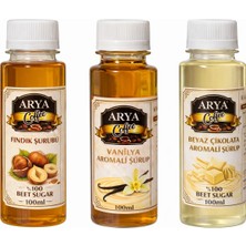Arya Coffee Fındık - Beyaz Çikolata - Vanilya Şurupları 3 x 100ML