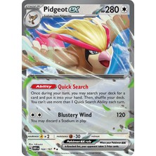 Pokemon TCG Pidgeot Ex 164/197 Orijinal Kartı