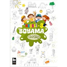 Binbir Göz Kitap Bilgi Neşeli Boyama 4 + Yaş 3. Kitap