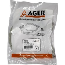 Binbir Göz Bilgisayar Ager AC-602-0025 25CM Utp Cat6 Patch Kablo Grı Cu, Lszh Awg 26/7