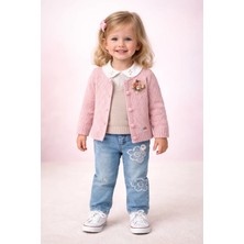 Almira Anne Bebek Bebek Kız Çocuk Baharlık Takım Hırka Gömlek Kot Pantolonlu