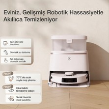 Ecovacs Sıcak Su ile Kendini Yıkama ve Boşaltma 11.000 Pa Emiş Gücü Zerotangle Fırça Truedetect 3D Ozmo Turbo 2.0 Mini Omnı Istasyonlu Akıllı Robot Süpürge