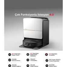 Roborock 22.000 Pa Omnigrip 5 Eksenli Mekanik Kol Fırça 80°c Sıcak Su Istasyonlu Kendini Temizleyen Tam Otomatik Akıllı Robot Süpürge Beyaz