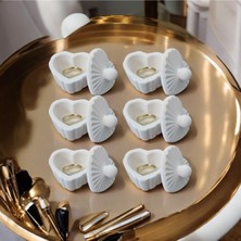 Genel 6 Adet Kalp Şeklinde Takı Kutusu - Kolye & Yüzük & Bileklik Kutusu - Organizer