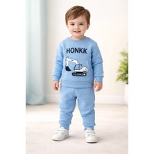 Almira Anne Bebek Kadife Bebek Takım Yazlık Mavi Renkli Erkek Bebek Için