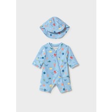 Mayoral Erkek Bebek Uv Korumalı Boneli Mayo Takım Mavi - 01620