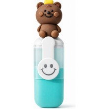 Gökyüzü Işığı Sevimli Mini Fosforlu Keçeli Kalem-6lı Set-Mini Ayıcık BAŞLIKLI-FOSFOR03