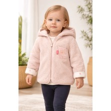 Almira Anne Bebek Bebek Kız Mont Kapşonlu Peluş Fermuarlı Yumuşak Kışlık