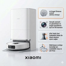 Xiaomi Robot Vacuum 5 Pro 20.000 Pa Emiş Gücü Aı Üçlü Kamera Geri Çekilebilir Dtof Radar Omni Istasyon Akıllı Robot Süpürge Beyaz