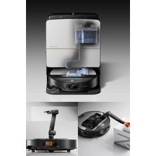 Roborock Tam Otomatik Kendini Temilzeyen Saros Z70 Akıllı Robot Süpürge 22000PA Mekanik 80°c Mop Yıkama 180DK Beyaz