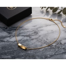 Triya Wear Studio- Çelik-Kararmaz-Kadın- Gold- Kolye