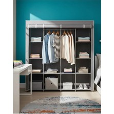 Missidea Tokyo Çok Raflı Çelik Profilli Bez Dolap