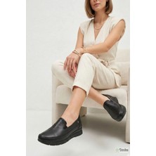 Mammamia Kadın Mevsimlik Hakiki Deri Ortopedik  Klasik Tarz Günlük Ayakkabı M27YA/3985