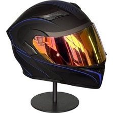 Scharf 902 Çene Açılır Motosiklet Kaskı – Güneş Gözlüklü (Rosepink Vizörlü) H8 Blue