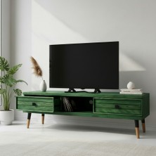 Mobenta Stria Tv, Doğal Masif Ahşap Tv Ünitesi 2 Çekmeceli 1 Raflı - 120 cm Ye