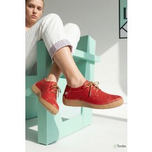 Mammamia Kadın Yumuşak Hakiki Deri Ortopedik Spor Tarz Yazlık Ayakkabı M27YA/7550