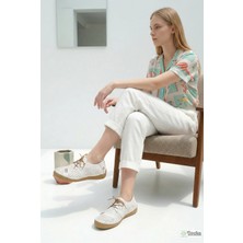 Mammamia Kadın Yumuşak Hakiki Deri Ortopedik Spor Tarz Yazlık Ayakkabı M27YA/7550