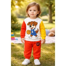 Almira Anne Bebek Pamuklu Erkek Bebek Takım Uzun Kollu Renkli Baskılı