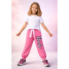 Almira Anne Bebek Bebek Kız Çocuk Pembe Barbie Desenli Pamuklu Alt Takım