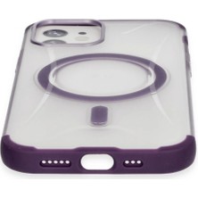 Marsilyan iPhone 12 Hilton Magsafe Kapak - Derin Mor