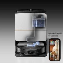 Roborock 22000PA  Dünyanın Ilk Mekanik Kollu Sonik Titreşimli Paspas Engel Algılama Sıcak Su Istasyonlu Tam Otomatik Kendini Temizleyen Boşaltan Robot Süpürge