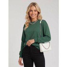 Arya Nisa Kids Kadın Bisiklet Yaka Oversize Mevsimlik Sweatshirt