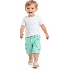 Jacklions Erkek Çocuk Mint Yeşili Cargo Cep Detaylı Kanvas Şort