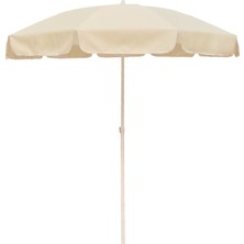 Form Outdoor Mega Şemsiye 240/10 Krem - 240CM Çapında Yuvarlak 10 Telli