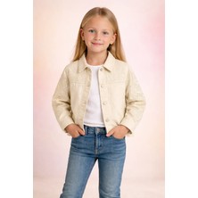 Almira Anne Bebek Kız Çocuk Yazlık Kot Ceket ve Kısa Kollu Tişört Takımı