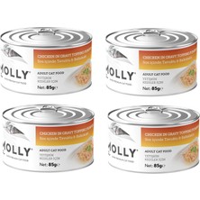 Molly Tavuklu ve Balkabaklı Sos Içinde Yetişkin Kedi Konservesi 85 Gr. x 4 Adet