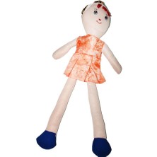 Abnturk 60 cm Elbiseli Ince Bacaklı Safinaz Bez Bebek Kız Oyuncak