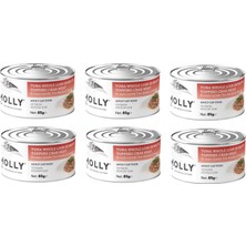 Molly Ton ve Yengeçli Et Suyu Içinde Yetişkin Kedi Konservesi 85 Gr. x 6 Adet