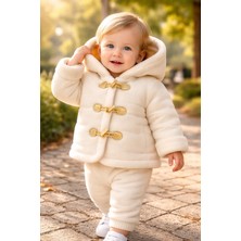 Almira Anne Bebek Bebek Montu Krem Renkli Kapşonlu Kız Bebek Için Yumuşak Wellsoft Kapüşonlu Mont