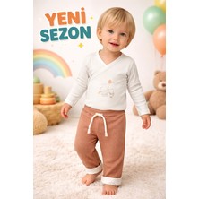 Almira Anne Bebek Bebek Giyim Uzun Paçalı Pantolon Gül Kurusu Renkli Rahat