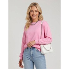 Arya Nisa Kids Kadın Bisiklet Yaka Oversize Mevsimlik Sweatshirt