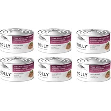 Molly Ton ve Karidesli Et Suyu Içinde Yetişkin Kedi Konservesi 85 Gr. x 6 Adet