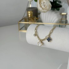 Venüs Design Çelik Yonca Charmlı Bileklik