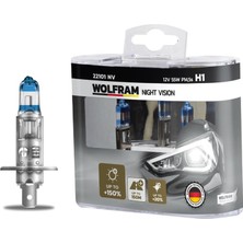 Wolfram Hnrlishp Ampul 12V H1 55 P14.5S Night Vision 150 Fazla 20 Beyaz Işik