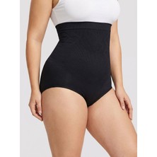 U&me Yüksek Bel Şekillendirici Slim Fit Kadın Korse Karın Toparlayıcı Inceltici Slip Siyah