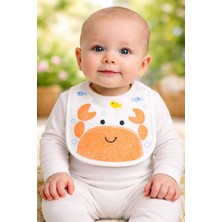 Almira Anne Bebek Unisex Yengeç Baskılı Bebek Önlüğü