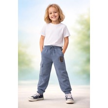 Almira Anne Bebek Çocuk Erkek Giyim Spor Altı Lastikli Bel Yandan Cepli Gri 5-8 Yaş