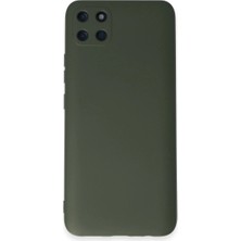 Selfbuysell Realme C11 Kılıf Nano Içi Kadife Silikon - Koyu Yeşil