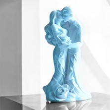 Genel Romantik Çift Heykeli & Biblosu 11X5 cm – Özel Tasarım Aşkın Simgesi - Sevgili Biblo
