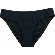 Zi Siyah Dar Kalıp Düz Kalın Kenar Bikini Altı
