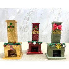 Cngzhn Noel Temalı Polyester Şömine Tütsülük