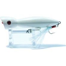Fujin La-Nina 10CM 24GR Maket Balık Su Üstü Popper 130 Red Mouth White