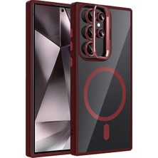 Selfbuysell Joko Samsung Galaxy S25 Ultra Remim Lensli Magsafe Standlı Kapak - Bordo
